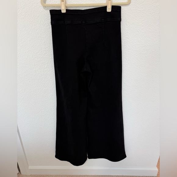 FRAME Jetset High Rise Palazzo Jeans Black Wide Leg Pull-On Denim Size 28 - Picture 5 of 11